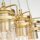 Suspension métal verre 6x E27 en laiton ajustable
