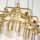 Suspension métal verre 6x E27 en laiton ajustable