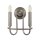 Wandleuchte Metall H: 27 cm Nickel gebürstet E14 Modern
