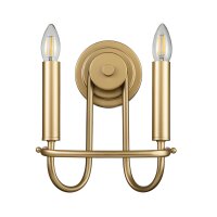 Applique m&eacute;tal E14 H : 27 cm en laiton 2 flammes VIGO