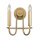 Applique métal E14 H : 27 cm en laiton 2 flammes VIGO
