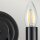 Wandlampe Schwarz Metall H: 27 cm E14 2-flammig Modern