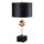 Tischlampe Schwarz Gold Antik Modern Pergament Schirm