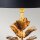 Tischlampe Schwarz Gold Antik Modern Pergament Schirm