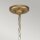 Lustre métal L : 88,2 cm en laiton hauteur réglable