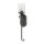 Wandleuchte Glas Metall E27 58,6 cm hoch Schwarz Antik