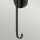 Wandleuchte Glas Metall E27 58,6 cm hoch Schwarz Antik
