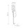 Wandleuchte Glas Metall E27 58,6 cm hoch Schwarz Antik