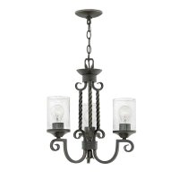 Lustre avec abat-jour L : 42,2 cm Noir Antique Rustique