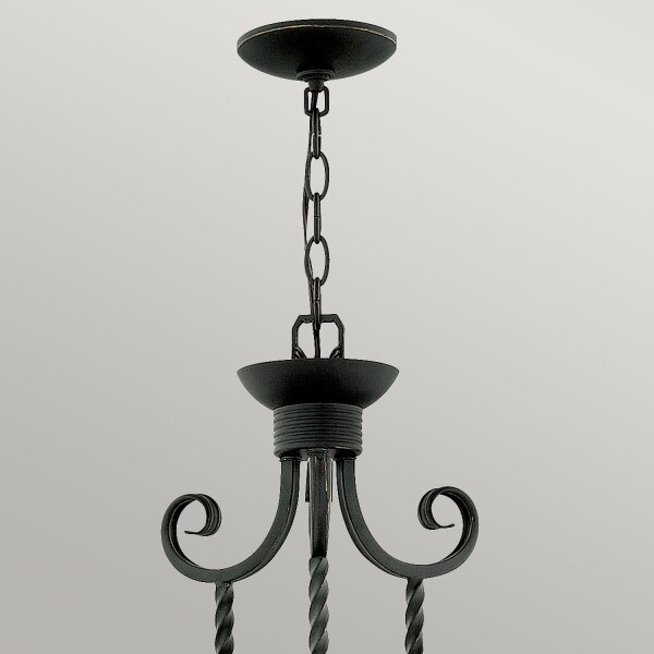 Lustre Rustique Verre Métal L : 63,5 cm H : max. 230 cm
