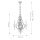 Lustre cristal métal L : 42,2 cm en bronze antique