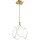 LED Hängelampe Modern B: 35,6 cm in Creme Gold 3000 K