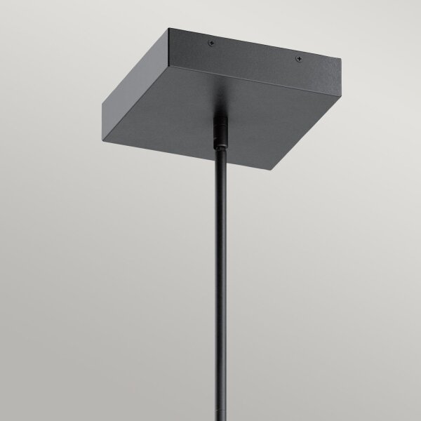 Hängelampe LED Metall B: 35,6 cm 3000 K Schwarz