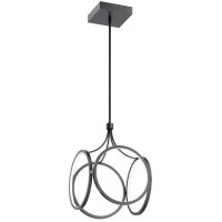 H&auml;ngelampe LED Metall B: 35,6 cm 3000 K Schwarz