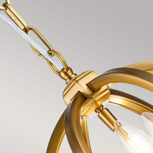 Suspension en métal Ø 28,6 cm en laiton bruni