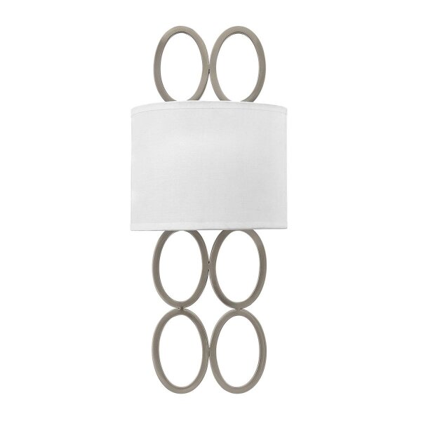 Wandleuchte Metall Stoff Glas 51,5 cm hoch 5x E14 elegant