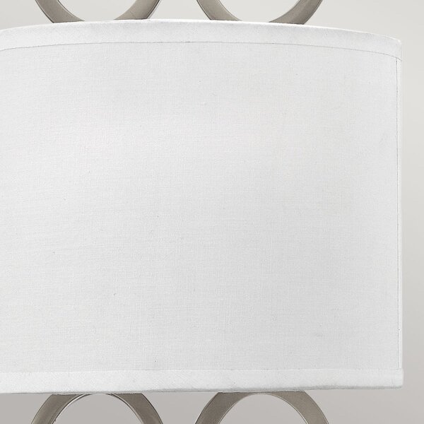 Wandleuchte Metall Stoff Glas 51,5 cm hoch 5x E14 elegant
