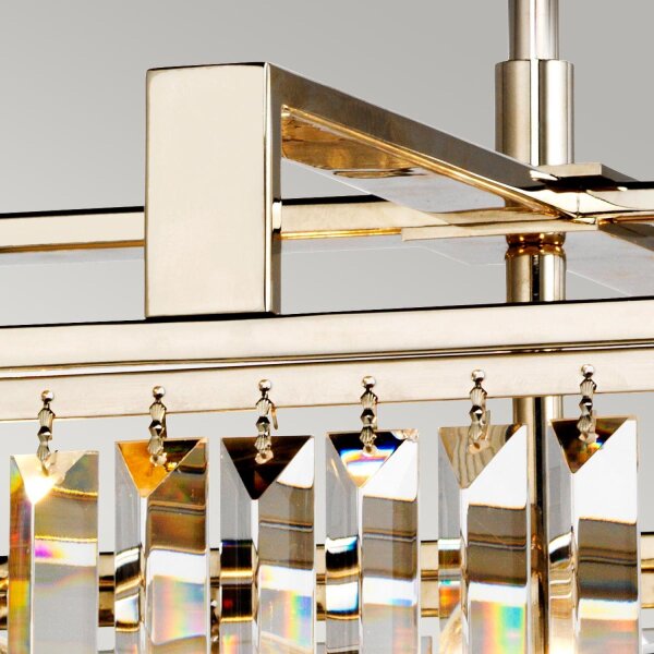 Suspension cristal 4x E27 47 cm de large réglable en hauteur