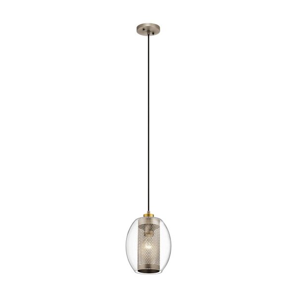 Hängelampe Glas Metall Ø 21,6 cm H: max. 307,9 cm rund