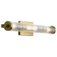 Wandlampe Badezimmer Glas Metall E14 IP44 B: 69,1 cm in...