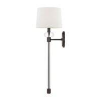 Wandlampe Stoff Metall 67,6 cm hoch Modern Bronze Antik...