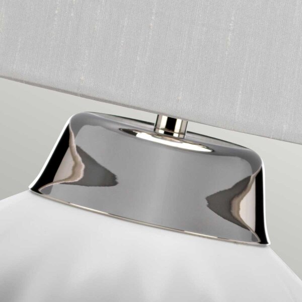 Tischlampe Keramik Stoff E27 56,2 cm hoch OLWEN