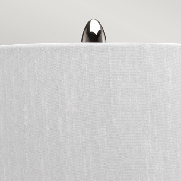 Tischlampe Keramik Stoff E27 56,2 cm hoch OLWEN