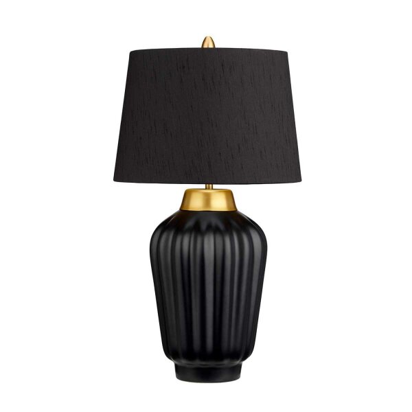 Nachttischlampe Keramik Stoff 56,2 cm hoch E27