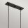 Hängeleuchte Metall L: 101,6 cm höhenverstellbar Schwarz Gold