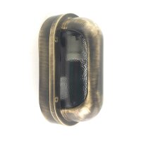 Außenwandleuchte Maritim Glas Messing E27 IP64 H:...