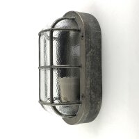 Außenwandlampe Echt-Messing Glas E27 IP64 23 cm...