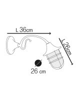 Außenwandlampe Messing Glas E27 IP44 Maritim IOLAS