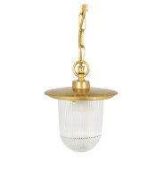Lampe dextérieur suspendue laiton verre H : max....