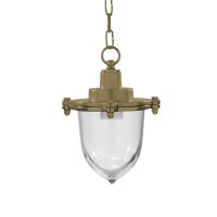 Lampe à suspendre extérieure verre laiton...