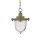 Lampe à suspendre extérieure verre laiton E27 IP44 ronde Ø 19 cm