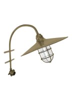 Große Wandlampe außen Messing Glas E27 IP54...