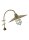 Große Wandlampe außen Messing Glas E27 IP54 H: 65 cm
