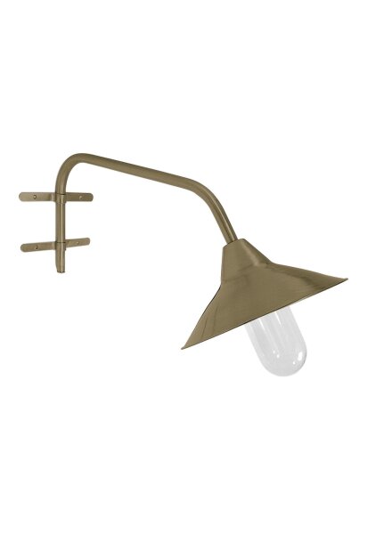 Lampe dextérieur mur laiton verre largeur 26 cm IP44 E27