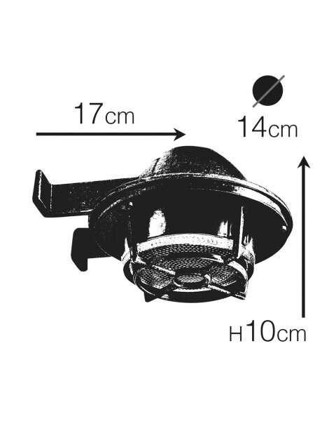 Applique murale extérieure laiton massif verre 14 cm de large IP64 E27