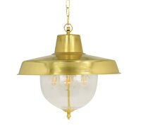 Außenleuchte Echt-Messing Glas E27 IP43 Ø 41...