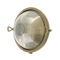Lampe dext&eacute;rieur mur laiton massif verre D : 17,5...