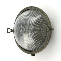 Lampe dext&eacute;rieur murale laiton verre rond &Oslash;...
