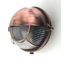 Outdoor Wandleuchte Messing Glas E27 IP64 Ø 17,5...