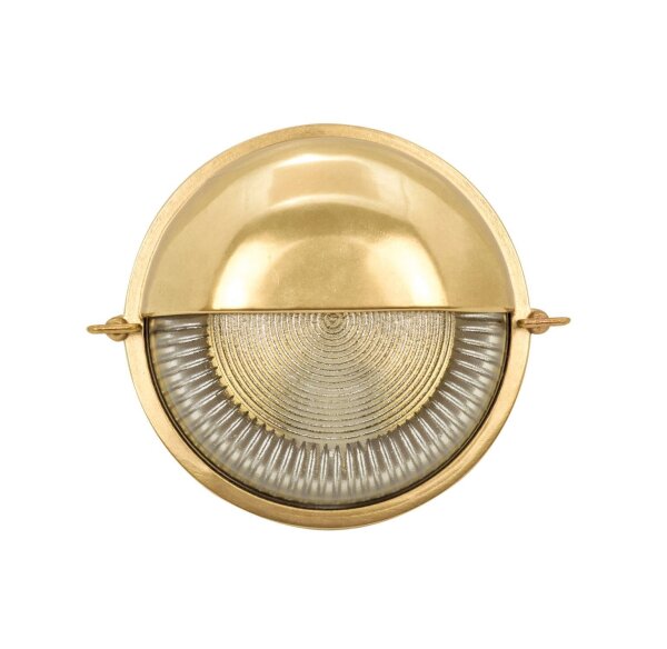 Kellerleuchte Messing Glas rund Ø 17,5 cm IP64 E27