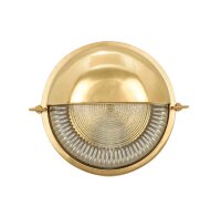 Lampe de cave laiton verre rond Ø 17,5 cm IP64 E27