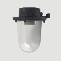 Wandleuchte außen Messing Glas 18 cm hoch IP64 E27...