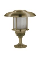 Sockelleuchte Messing Glas E27 IP64 32 cm hoch Maritim