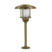 Wegeleuchte Messing Glas E27 IP64 60 cm hoch Maritim