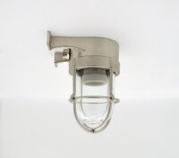 Au&szlig;enleuchte Wand Messing massiv Glas E27 IP64 Maritim