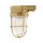 Au&szlig;enlampe Wand Echt-Messing Glas H: 16,5 cm IP64 E27